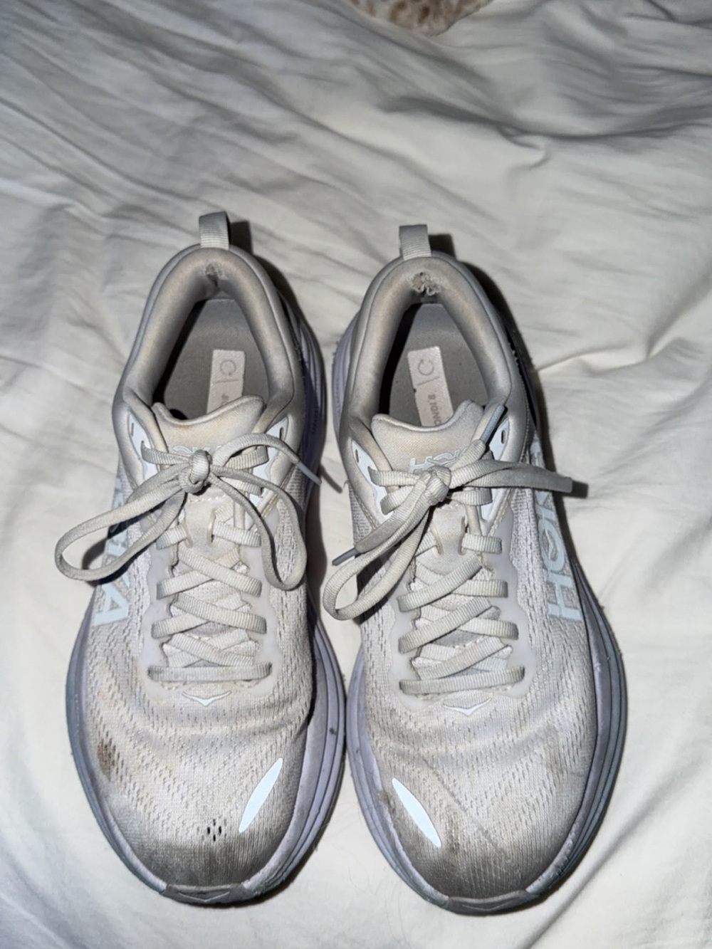 Hoka Women's Athletic Shoes in Light Gray
